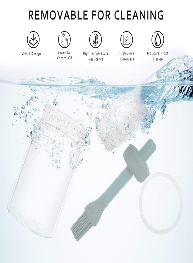 Mgufrt Oil Dispenser Wide Opening Bottle with Silicone Brush, Non-Drip Spout Leakproof Condiment Container, BBQ Oil Bottle, Liquid Seasoning Bottle for Kitchen Cooking, Baking, Grilling & Marinating - Image 4